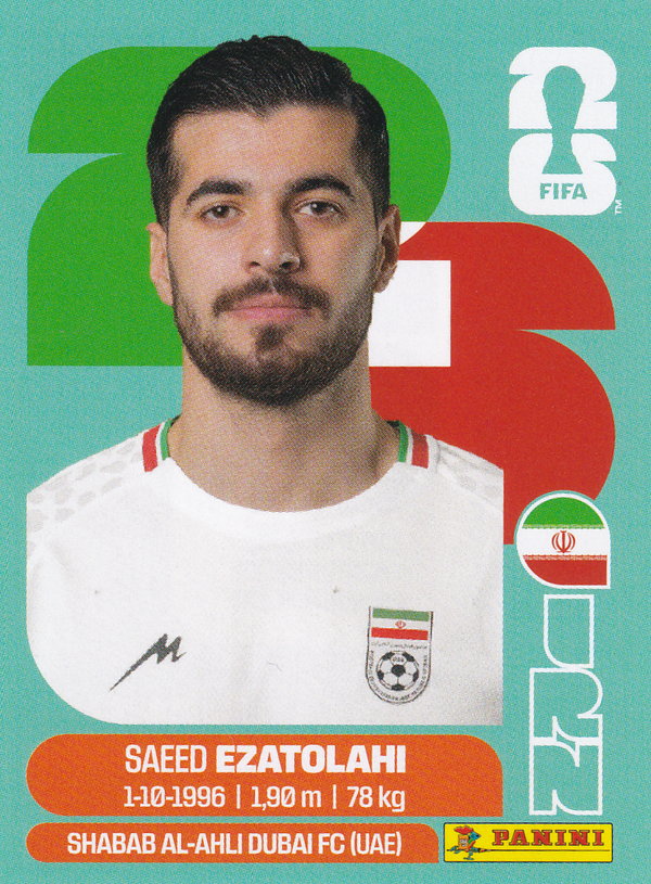 Saeed Ezatolahi - Iran - Panini WM 2026 - Basis Bild - IRN11
