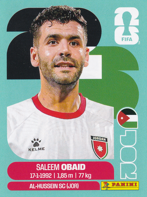 Saleem Obaid - Jordanien - Panini WM 2026 - Basis Bild - JOR 7