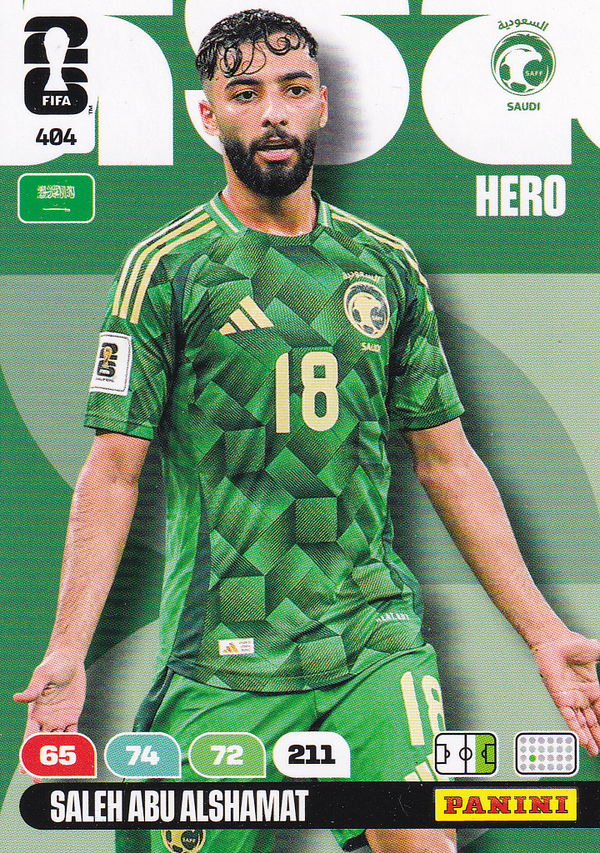 Saleh Abu Alshamat - Saudi Arabien - Panini WM 2026 - Hero - Nr. 404