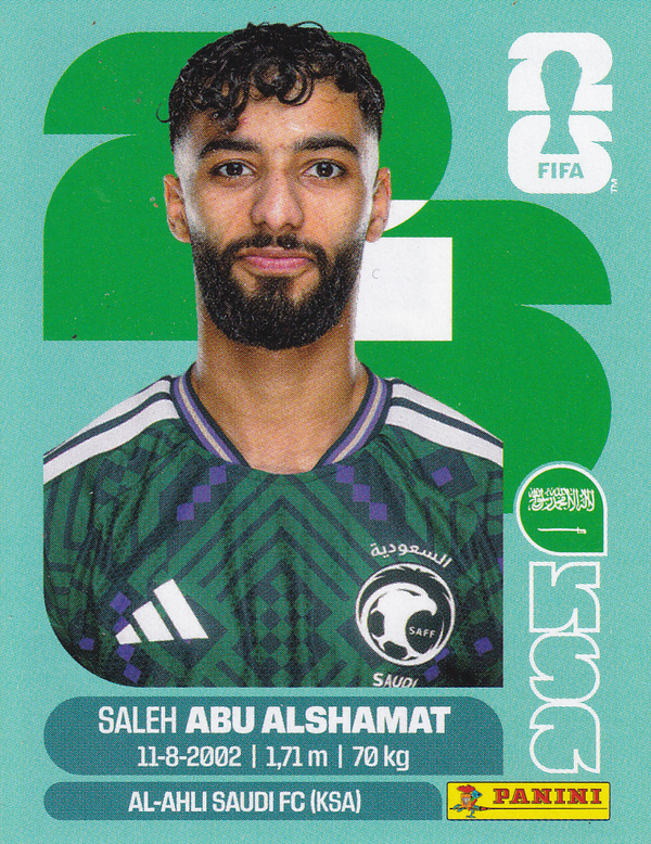 Saleh Abu Alshamat - Saudi Arabien - Panini WM 2026 - Basis Bild - KSA14