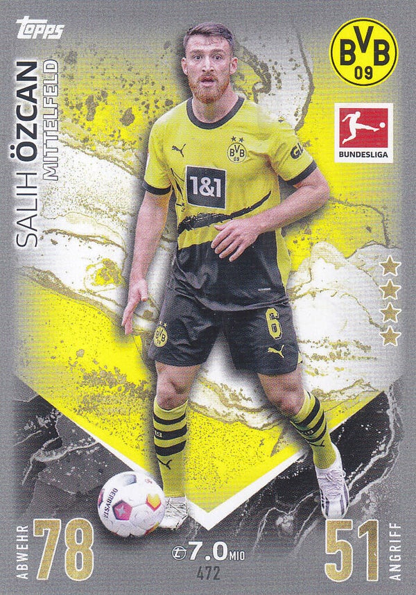 Salih Özcan / Borussia Dortmund / Topps Match Attax Extra 2023 / Basis Karte / Nr. 472