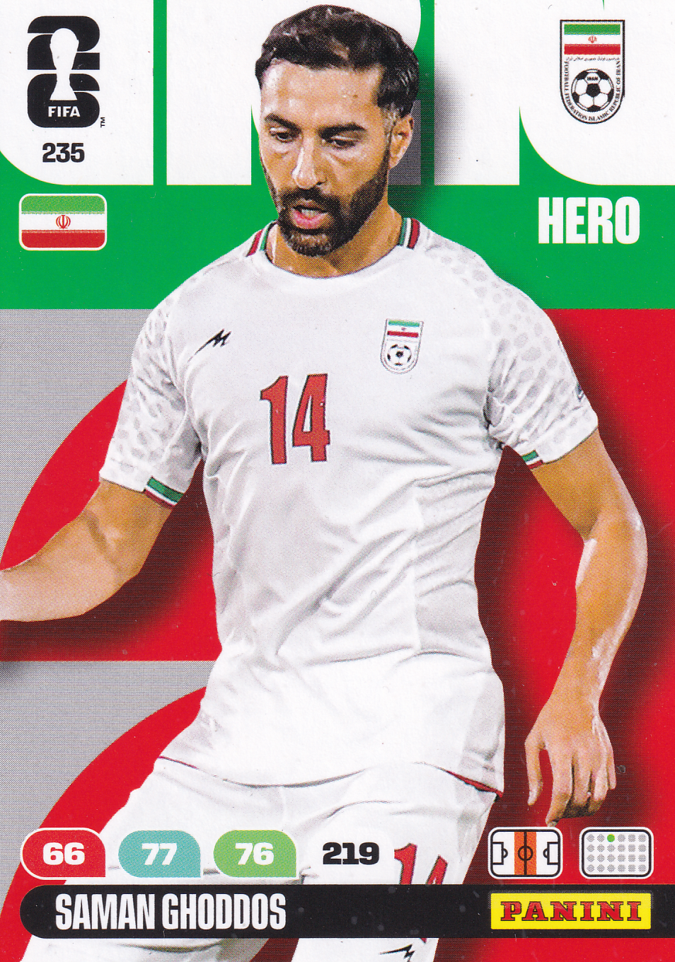 Saman Ghoddos - Iran - Panini WM 2026 - Hero - Nr. 235