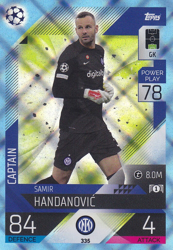 Samir Handanovic Inter Mailand Parallel Karte Blau Nr.335