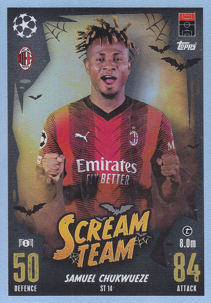 Samuel Chukwueze / AC Mailand / Topps Champions League 2023 / Scream Team / Nr. ST 14
