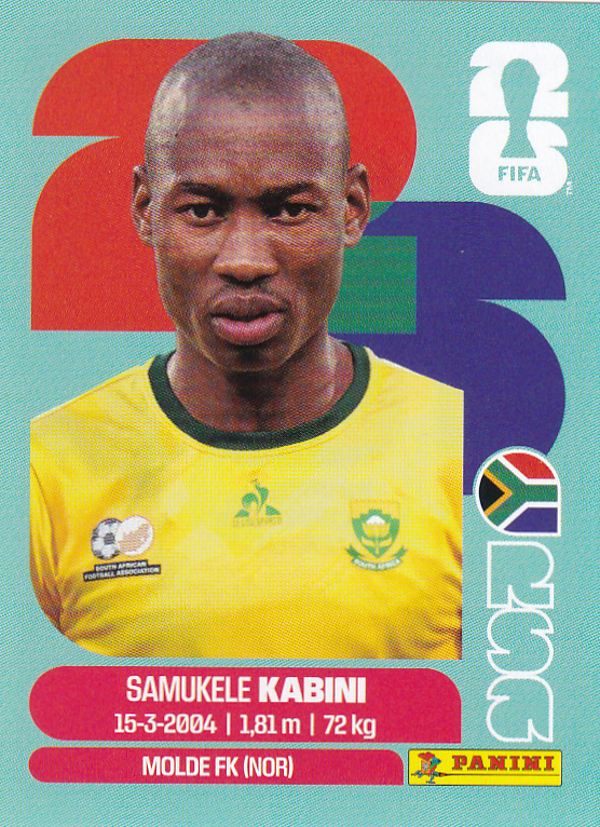 Samukele Kabini - Südafrika - Panini WM 2026 - Basis Bild - RSA5
