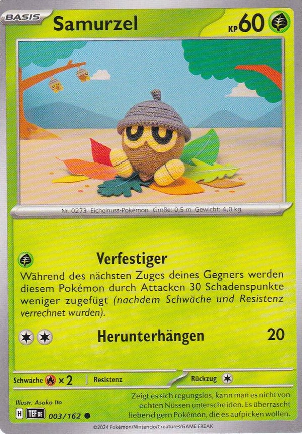 Samurzel / Pokemon / Gewalten der Zeit 2024 / Basis Karte / Nr. 003/162