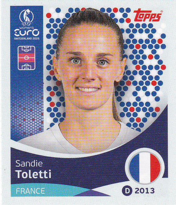 Sandie Toletti - Frankreich - Topps Frauen EM 2025 - Basis Bild - Nr. 244