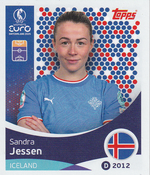 Sandra Jessen - Island - Topps EM 2025 - Basis Bild - Nr. 73