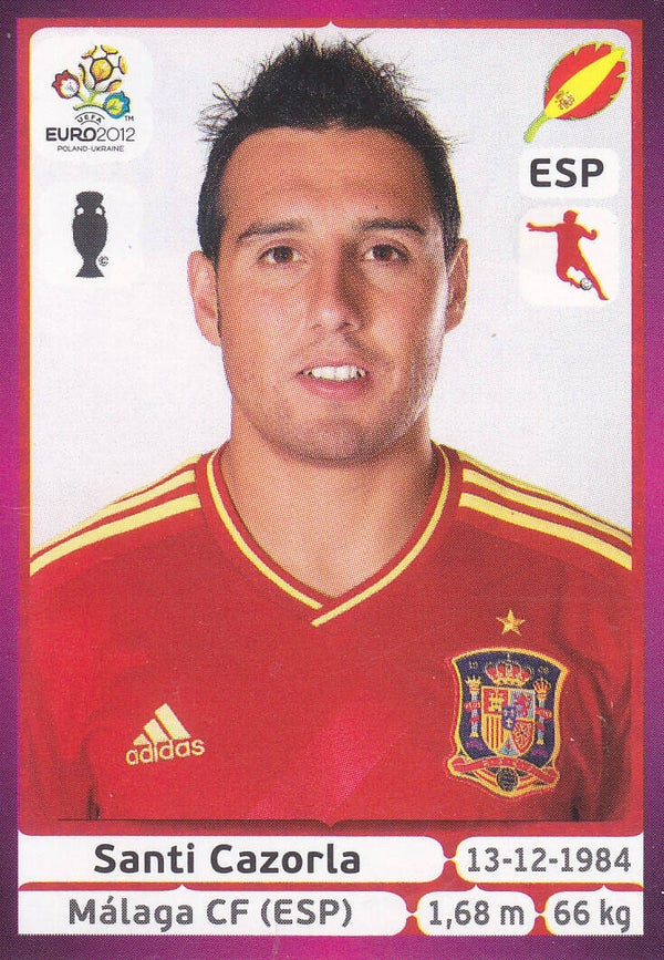 Santi Cazorla / Spanien / Panini EM 2012 / Basis Bild / Nr. 300
