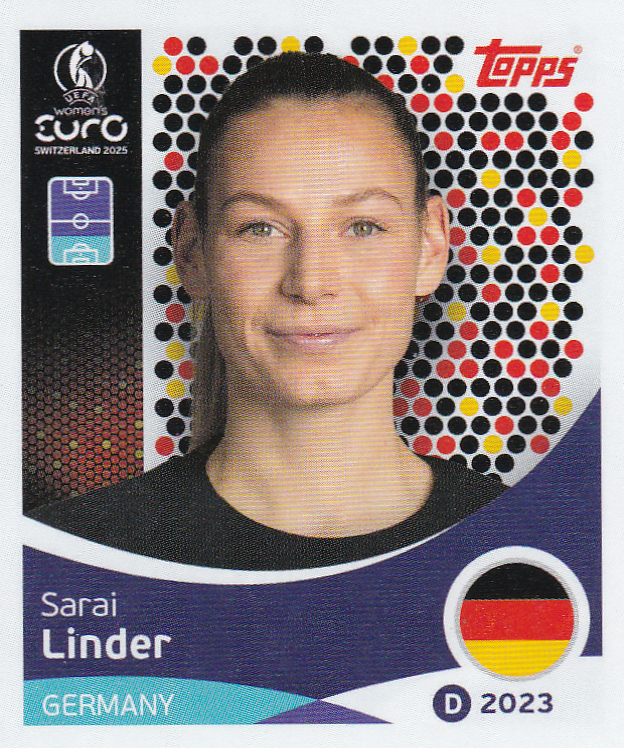 Sarai Linder - Deutschland - Topps Frauen EM 2025 - Basis Bild - Nr. 178