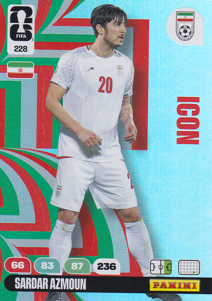 Sardar Azmoun - Iran - Panini WM 2026 - Icon - Nr. 228