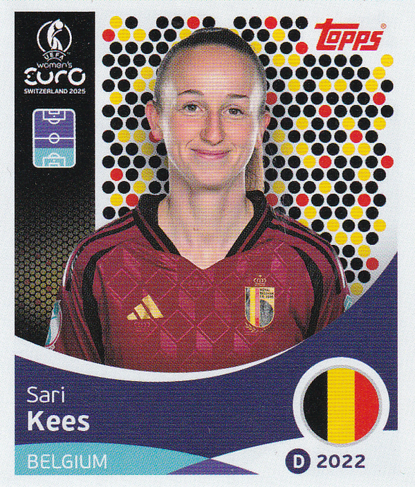 Sari Kees - Belgien - Topps Frauen EM 2025 - Basis Bild - Nr. 129