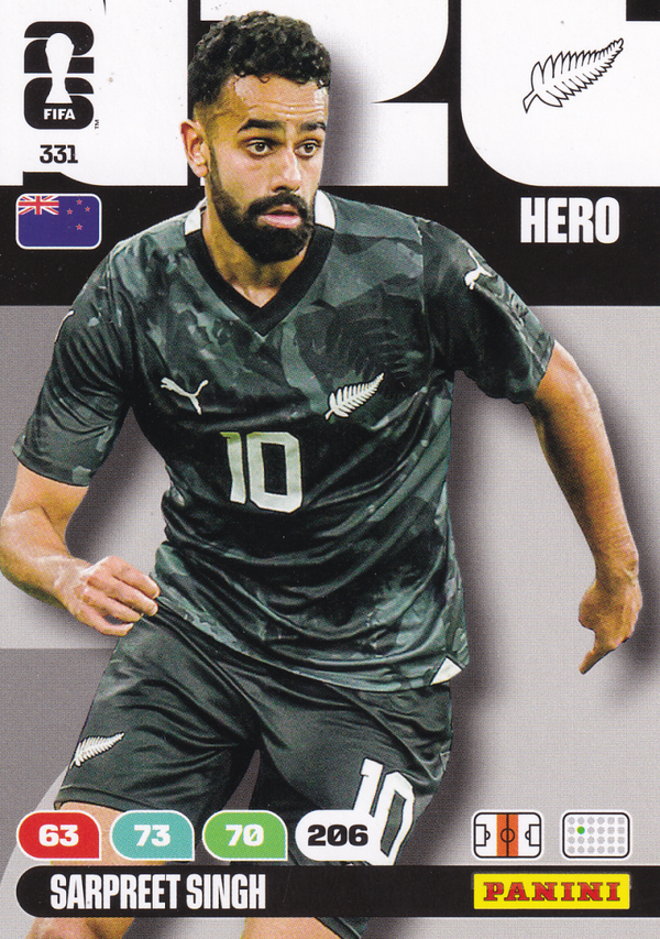 Sarpreet Singh - Neuseeland - Panini WM 2026 - Hero - Nr. 331