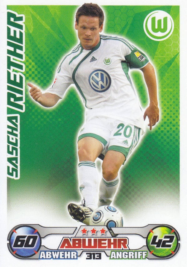 Sascha Riether / VFL Wolfsburg / Topps Match Attax 2009 / Basis Karte / Nr.313