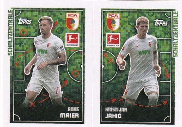 Arne Maier & Kristijan Jahic / FC Augsburg / Topps Bundesliga 2024 / Schaltzentrale / Nr. 29 Nr. 30