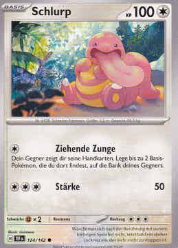 Schlurp / Pokemon / Gewalten der Zeit 2024 / Basis Karte / Nr. 124/162