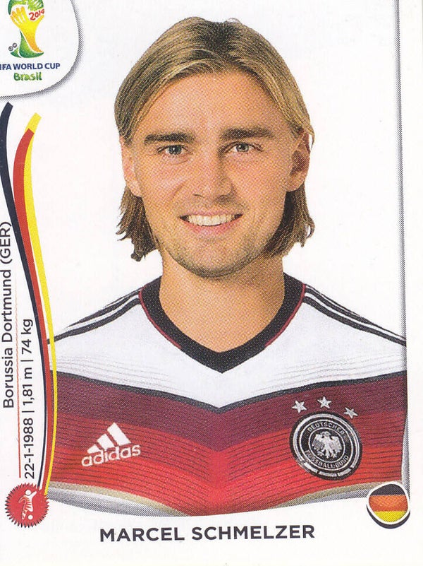Marcel Schmelzer / Deutschland / Panini WM 2014 / Basis Bild / Nr. 495