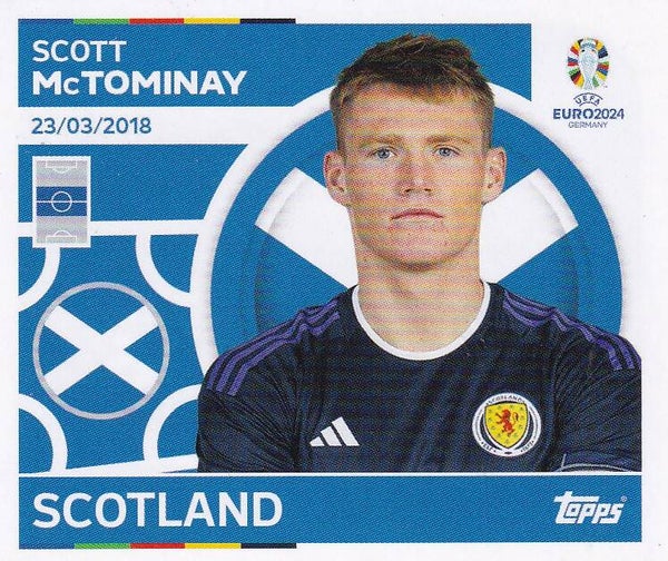 Scott McTominay / Schottland / Topps EM 2024 / Basis Bild / Nr. SCO 16