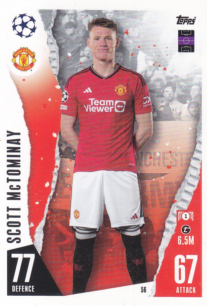 Scott McTominay / Manchester United / Topps Champions League 2023 / Basis Karte / Nr. 56