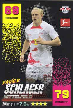 Xaver Schlager RB Leipzig Basis Karte Nr.211