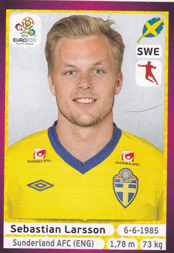 Sebastian Larsson / Schweden / Panini EM 2012 / Basis Bild / Nr. 444