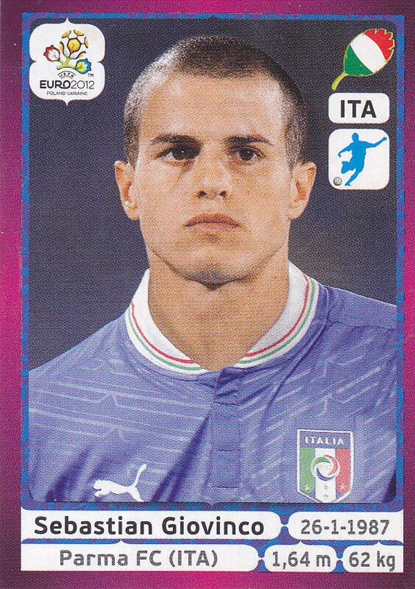 Sebastian Giovinco / Italien / Panini EM 2012 / Basis Bild / Nr. 331