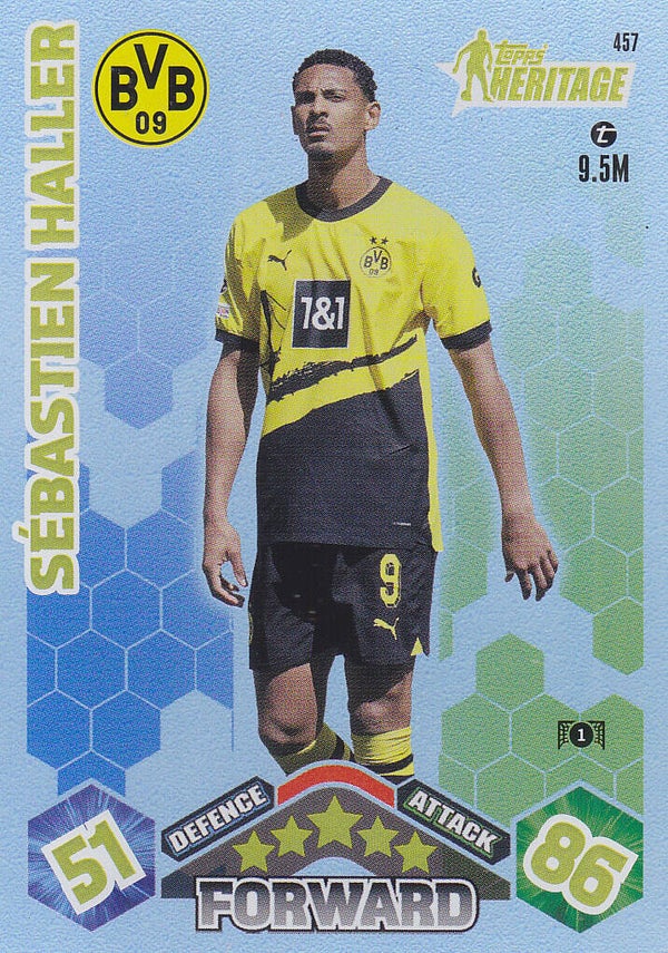 Sebastian Haller / Borussia Dortmund / Topps Champions League 2023 / Heritage Karte / Nr. 457
