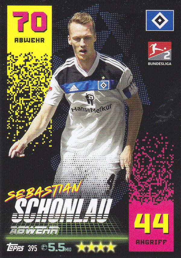 Sebastian Schonlau / Hamburger SV / Topps Match Attax 2022 / Basis Karte / Nr.395
