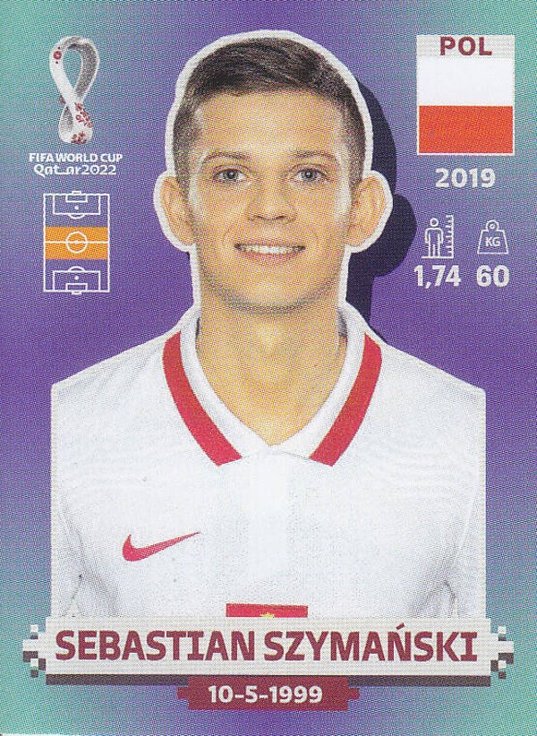 Sebastian Szymanski / Polen / Panini WM 2022 / Basis Bild / Nr. POL15