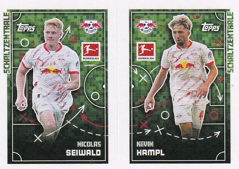 Nicolas Seiwald & Kevin Kampl - RB Leipzig - Topps Bundesliga 2024  - Schaltzentrale - Nr. 254 Nr. 255