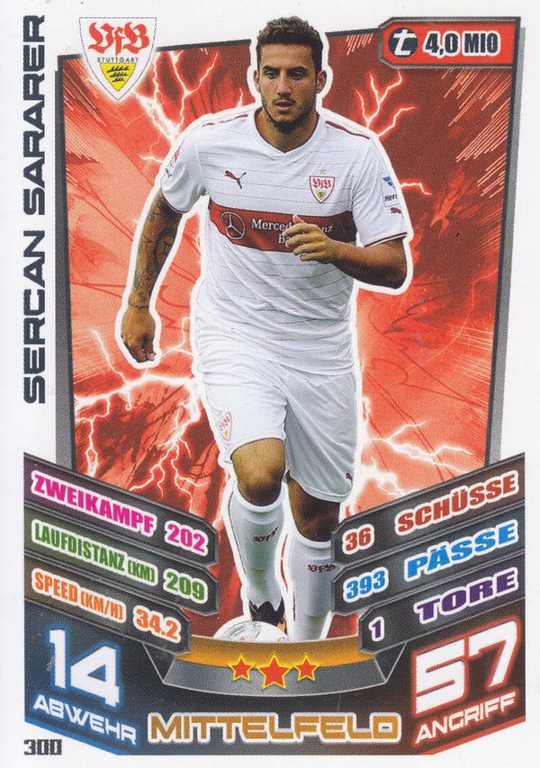 Sercan Sararer / VFB Stuttgart / Topps Match Attax 2013 / Basis Karte / Nr. 300