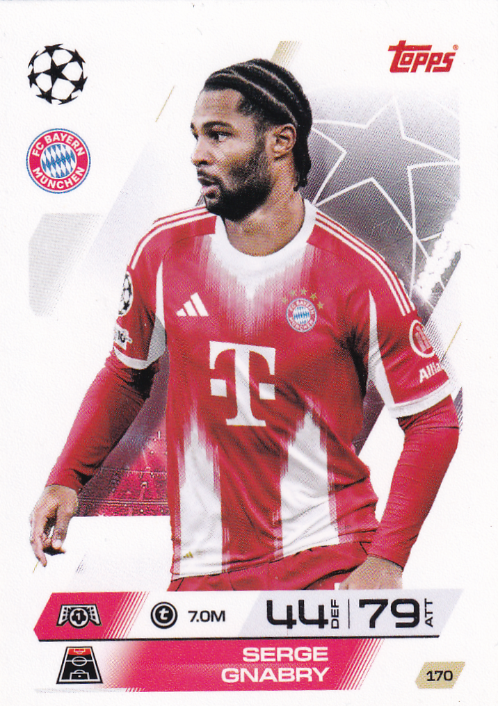 Serge Gnabry - FC Bayern München - Topps Champions League 2025 - Basis Karte - Nr. 170