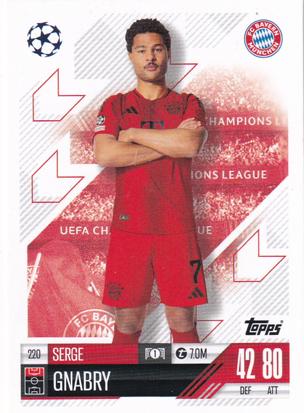Serge Gnabry - FC Bayern München - Topps Champions League 2024 - Basis Karte - Nr. 220