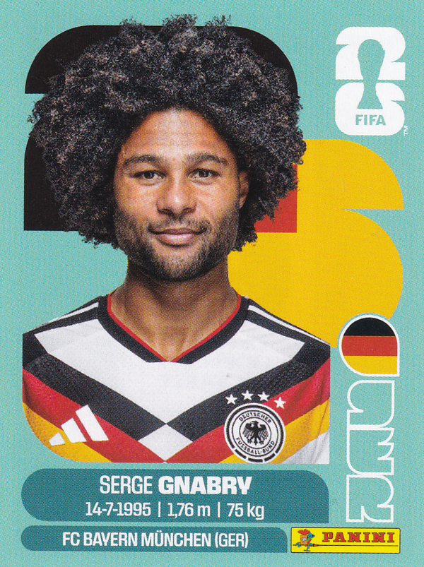 Serge Gnabry - Deutschland - Panini WM 2026 - Basis Bild - GER16
