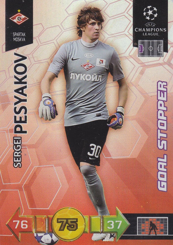 Sergei Pesyakov / Spartak Moskau / Panini Champions League 2010 / Goal Stopper / Nr.323
