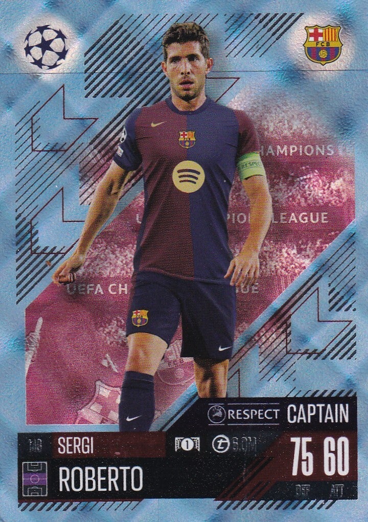 Sergi Roberto - FC Barcelona - Topps Champions League 2024 - Captain - Chrystal - Nr. 143