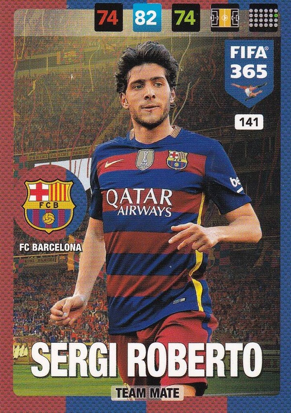 Sergi Roberto / FC Barcelona / Panini Fifa 365 Jahr 2017 / Team Mate / Nr. 141