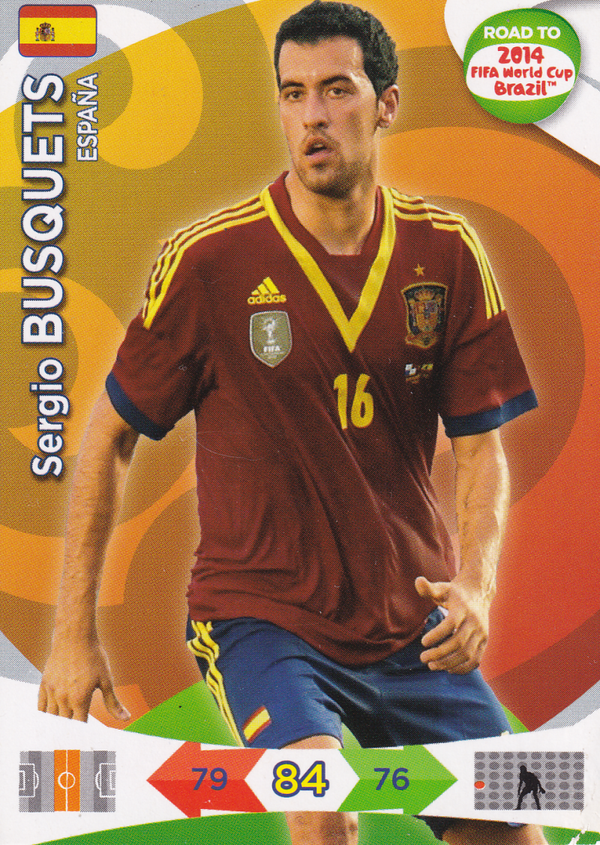 Sergio Busquets - Spanien - Panini Road to 2014 Fifa World Cup Brazil - Nr. 77