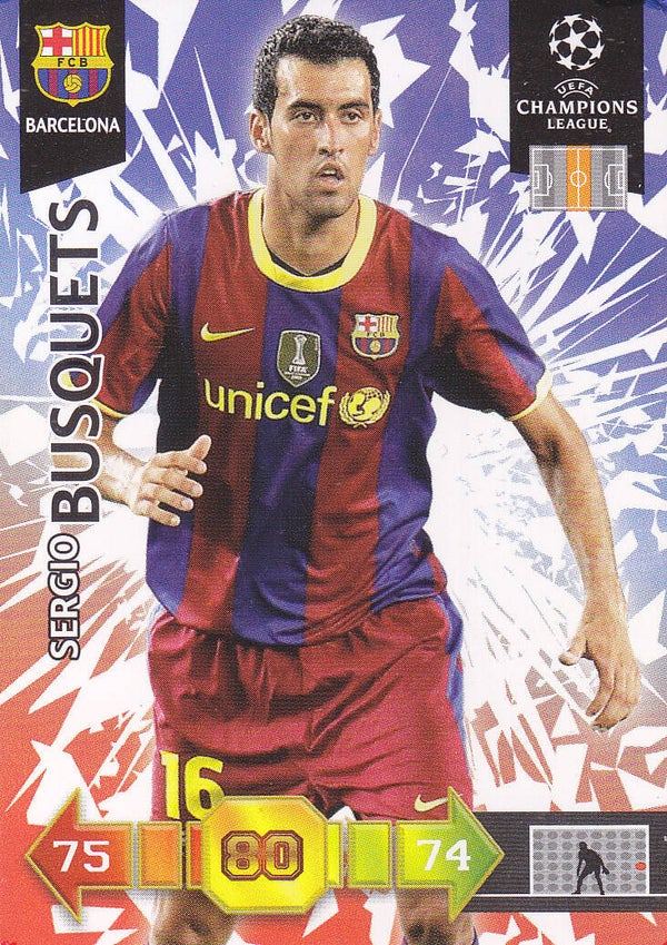 Sergio Busquets / FC Barcelona / Panini Champions League 2010 / Basis Karte / Nr. 25