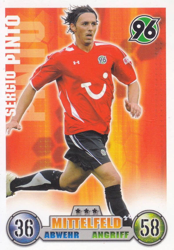 Sergio Pinto / Hannover 96 / Topps Match Attax 2008 / Basis Karte / Nr. 155