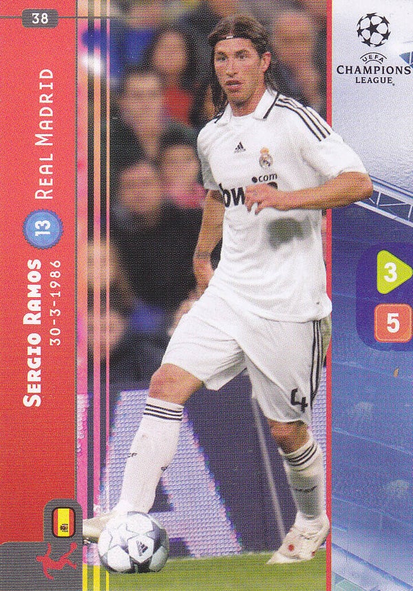 Sergio Ramos / Real Madrid / Panini Champions League 2008 / Basis Karte / Nr. 38