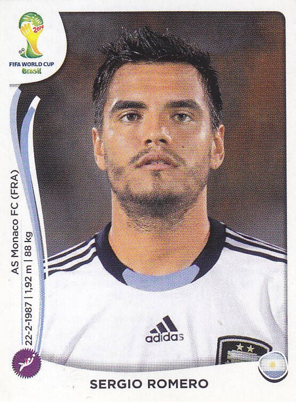 Sergio Romero / Argentinien / Panini WM 2014 / Basis Bild / Nr. 414