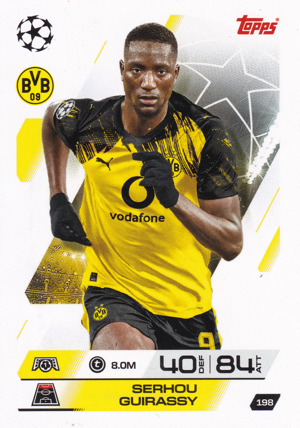 Serhou Guirassy - Borussia Dortmund - Topps Champions League 2025 - Basis Karte - Nr. 198