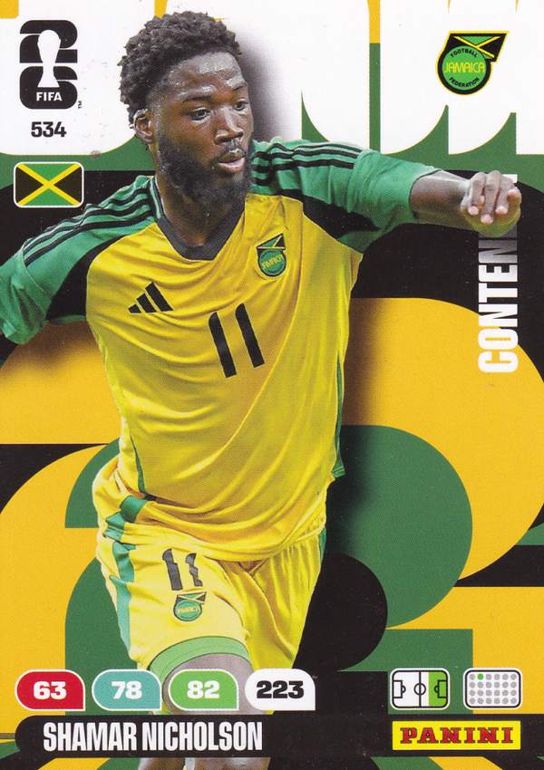 Shamar Nicholson - Jamaika - Panini WM 2026 - Contender - Nr. 534