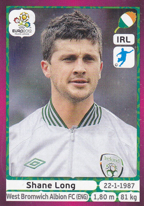 Shane Long / Irland / Panini EM 2012 / Basis Bild / Nr.360