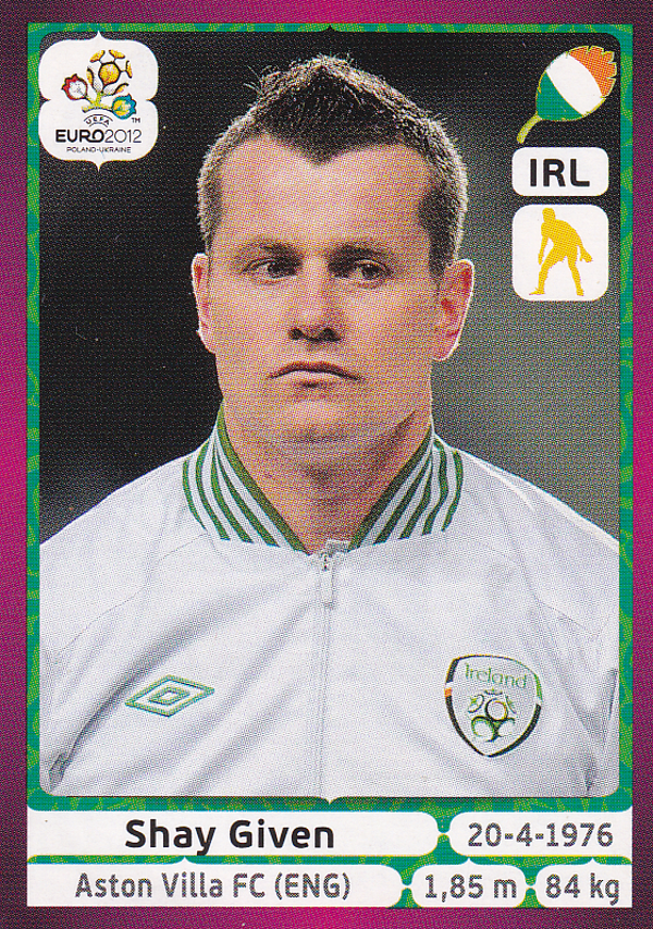 Shay Given - Irland - Panini EM 2012 - Basis Bild - Nr. 345