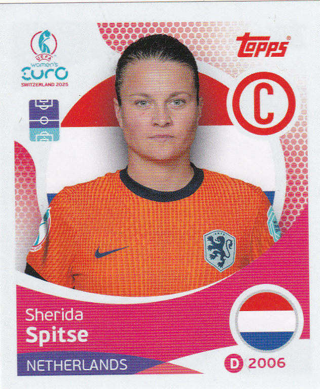 Sherida Spitse - Holland - Topps Frauen EM 2025 - Basis Bild - Nr. 286