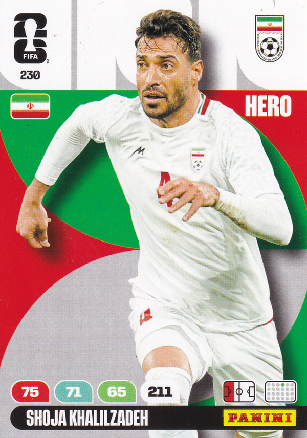 Shoja Khalilzadeh - Iran - Panini WM 2026 - Hero - Nr. 230