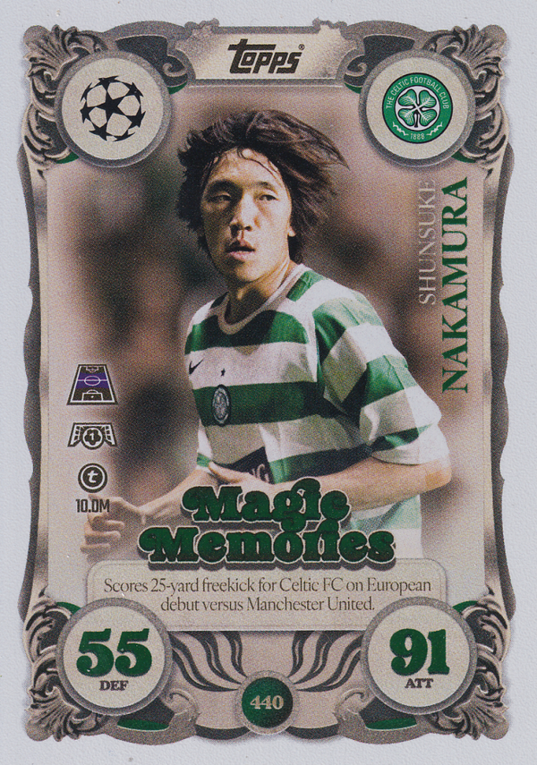 Shunsuke Nakamura - Celtic Glasgow - Topps Champions League 2025 - Magic Memories - Nr. 440