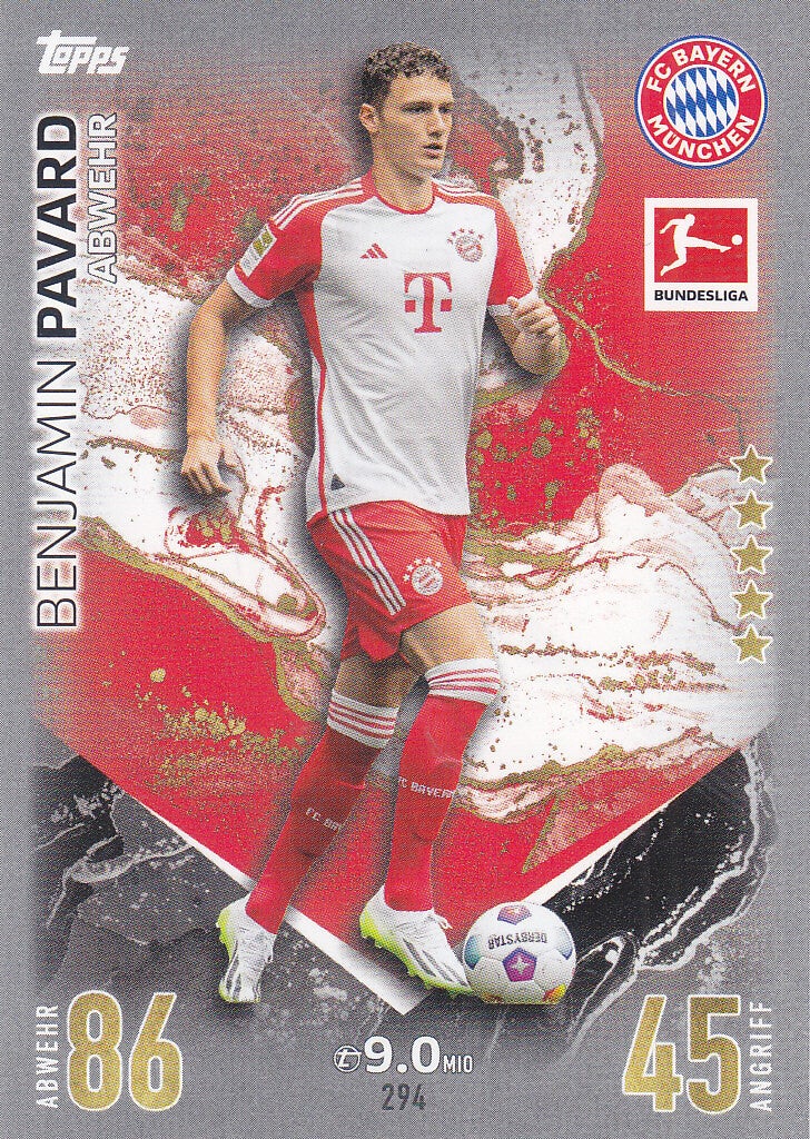 Benjamin Pavard / FC Bayern München / Topps Match Attax 2023 / Basis Karte / Nr.294
